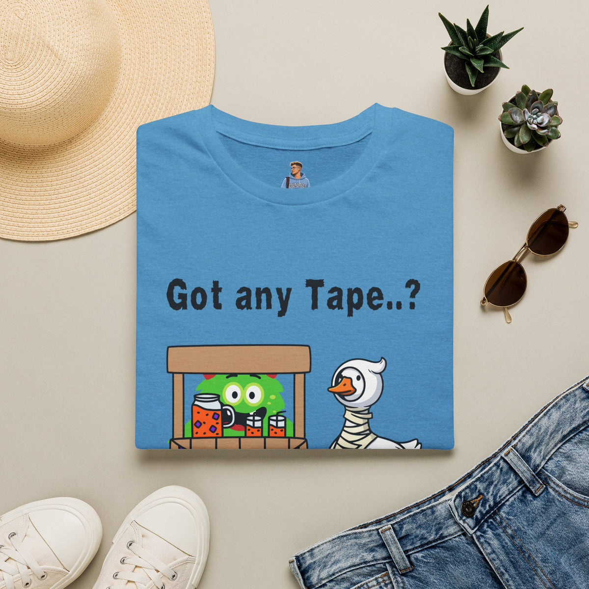 Got any Tape..? Funny Goose & Frog Market T-Shirt — Cute Animal Humor Tee