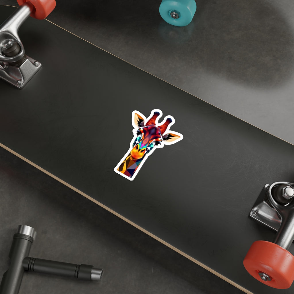 Colorful Giraffe Die-Cut Sticker