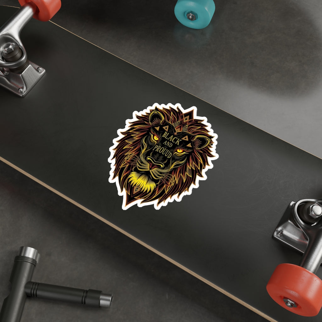 Die-Cut Stickers -  Lion Head - Black And Proud