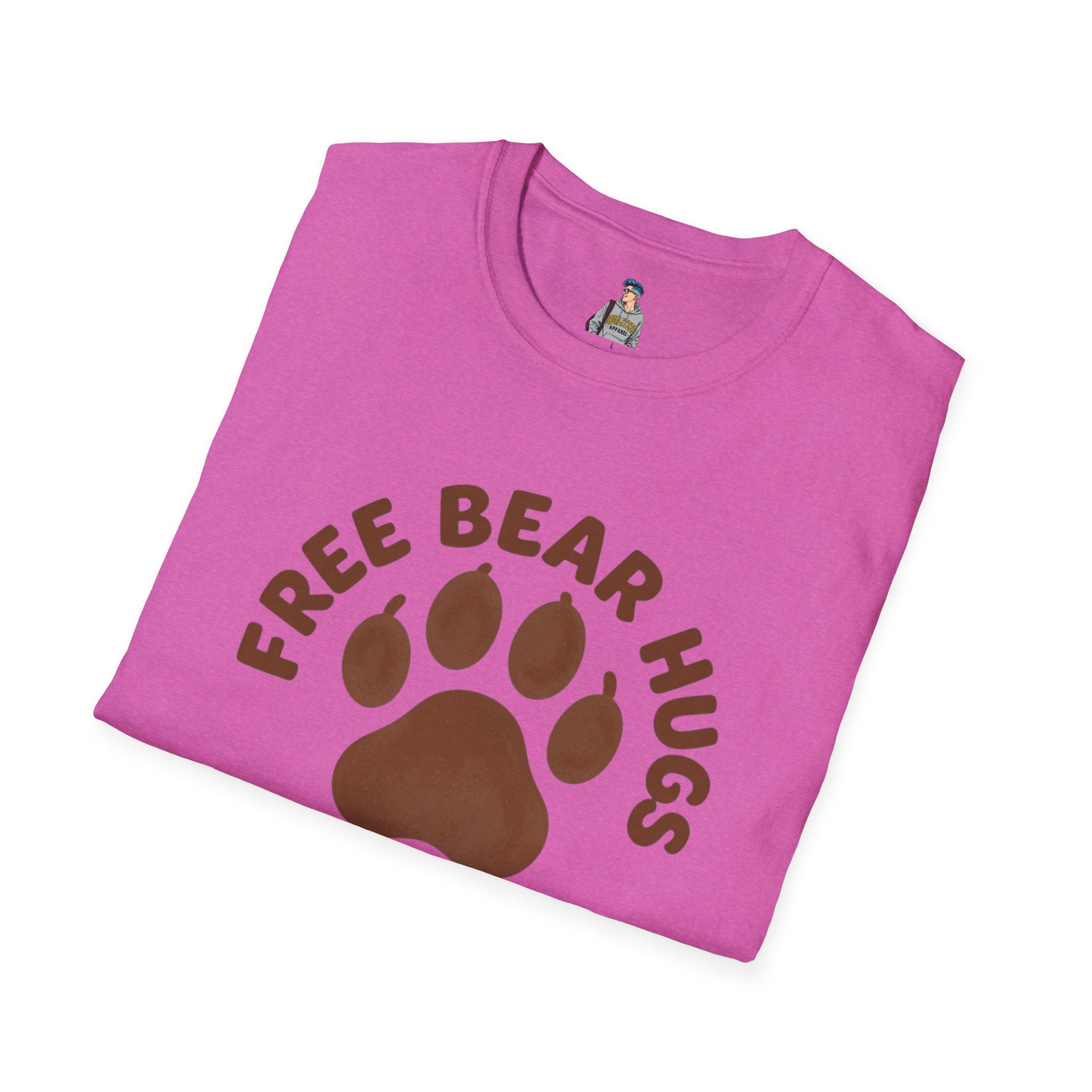 Free Bear Hugs T-Shirt — Cute Paw Print Wildlife Tee