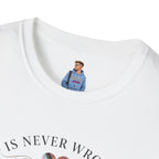 Love Is Never Wrong T-Shirt — LGBTQ+ Pride Heart Tee