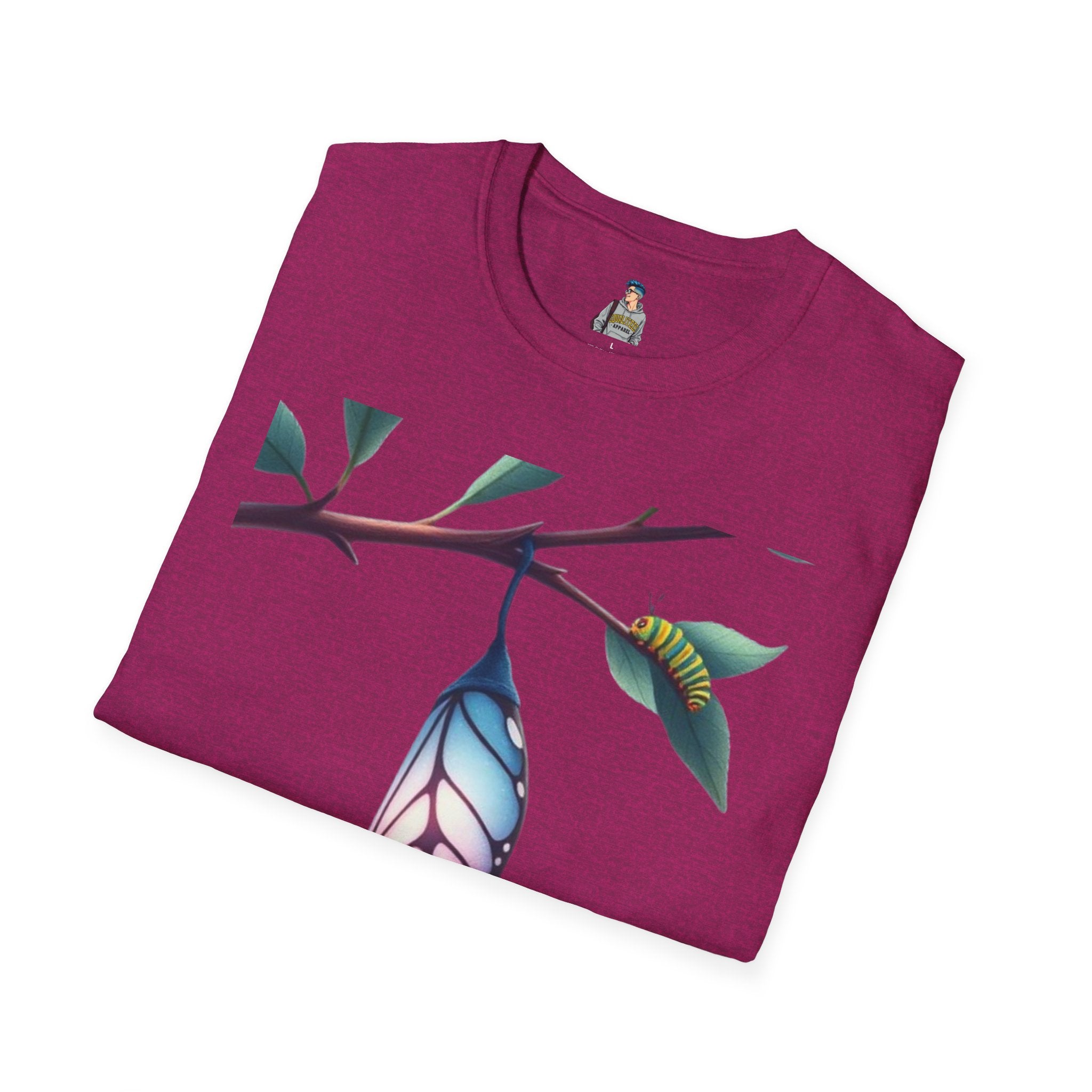 Trans Caterpillar to Butterfly Graphic T-Shirt