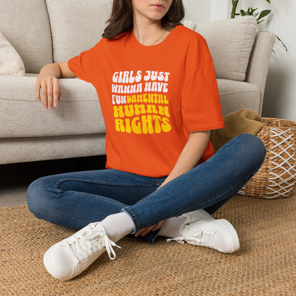 Girls Just Wanna Have Fundamental Human Rights Unisex Softstyle T-Shirt