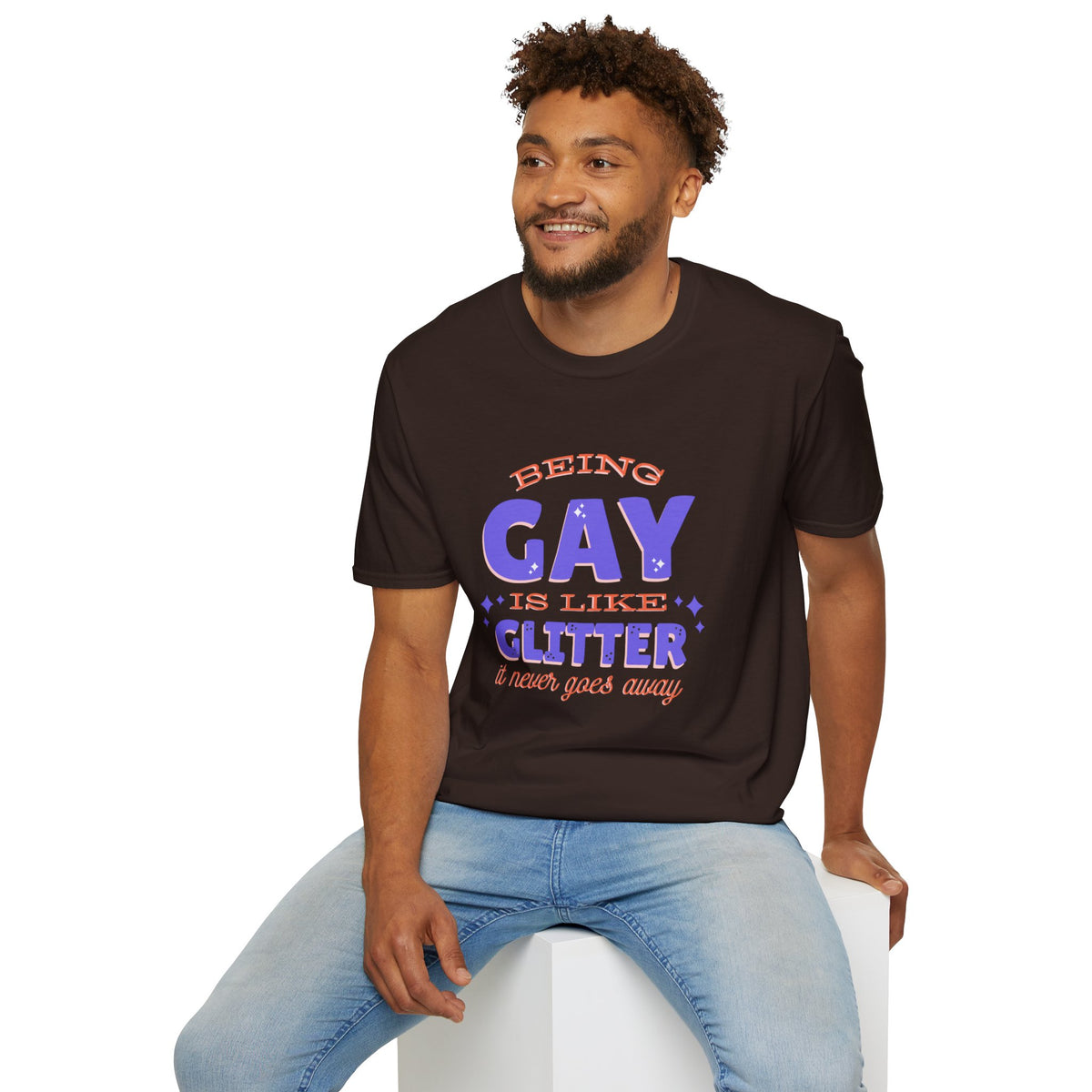 Being Gay Is Like Glitter Pride Tree Las Vegas T-Shirt
