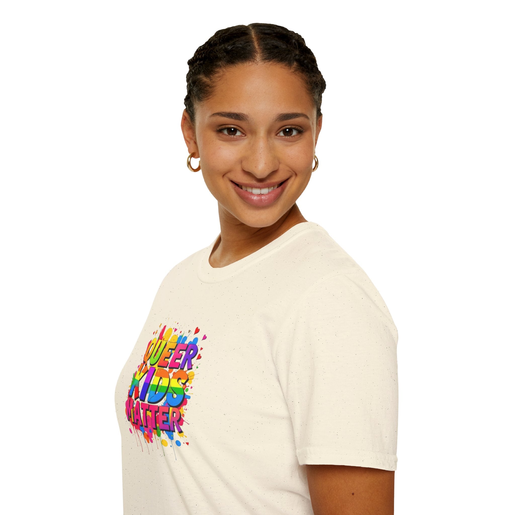 Queer Kids Matter Unisex Softstyle T-Shirt - Celebrate Inclusivity & Pride