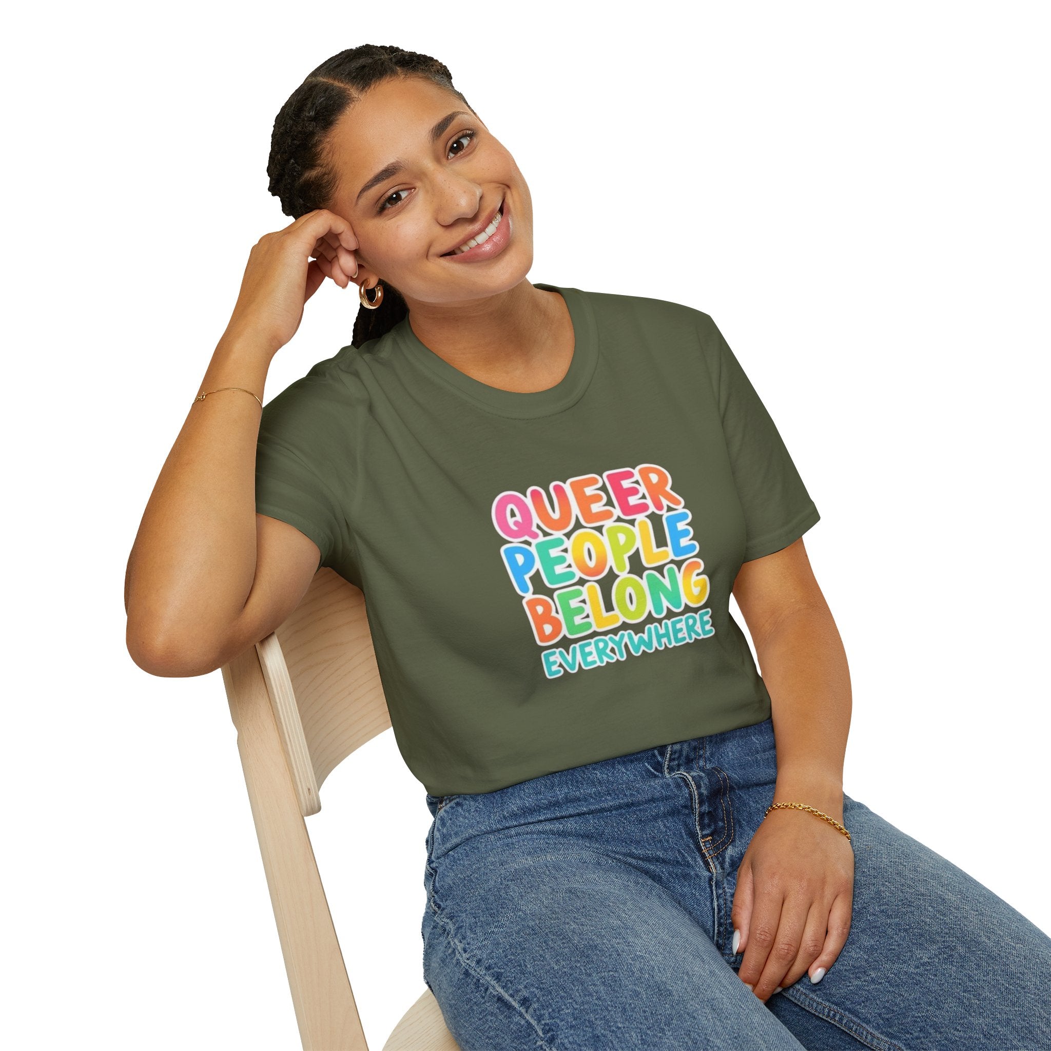 QUEER PEOPLE BELONG EVERYWHERE T-Shirt