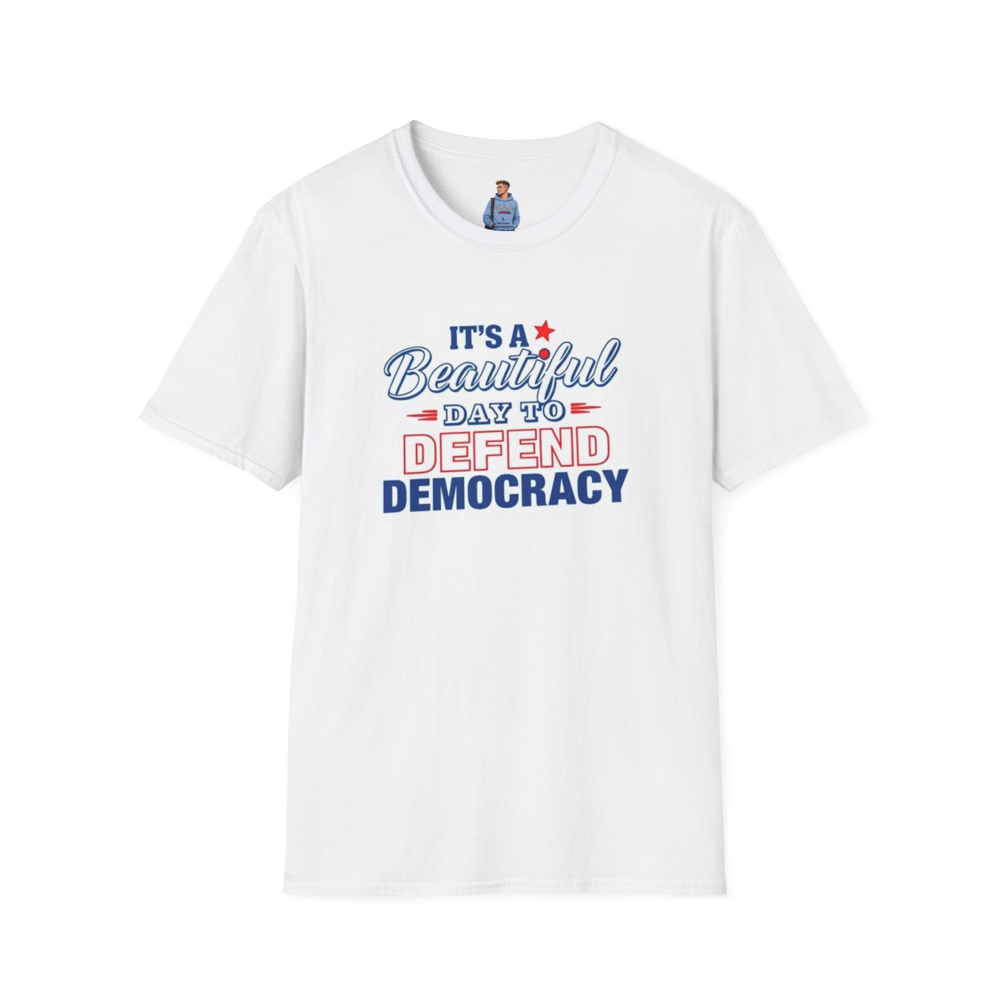 Defend Democracy Unisex Softstyle T-Shirt - Perfect for Activism and Everyday Wear