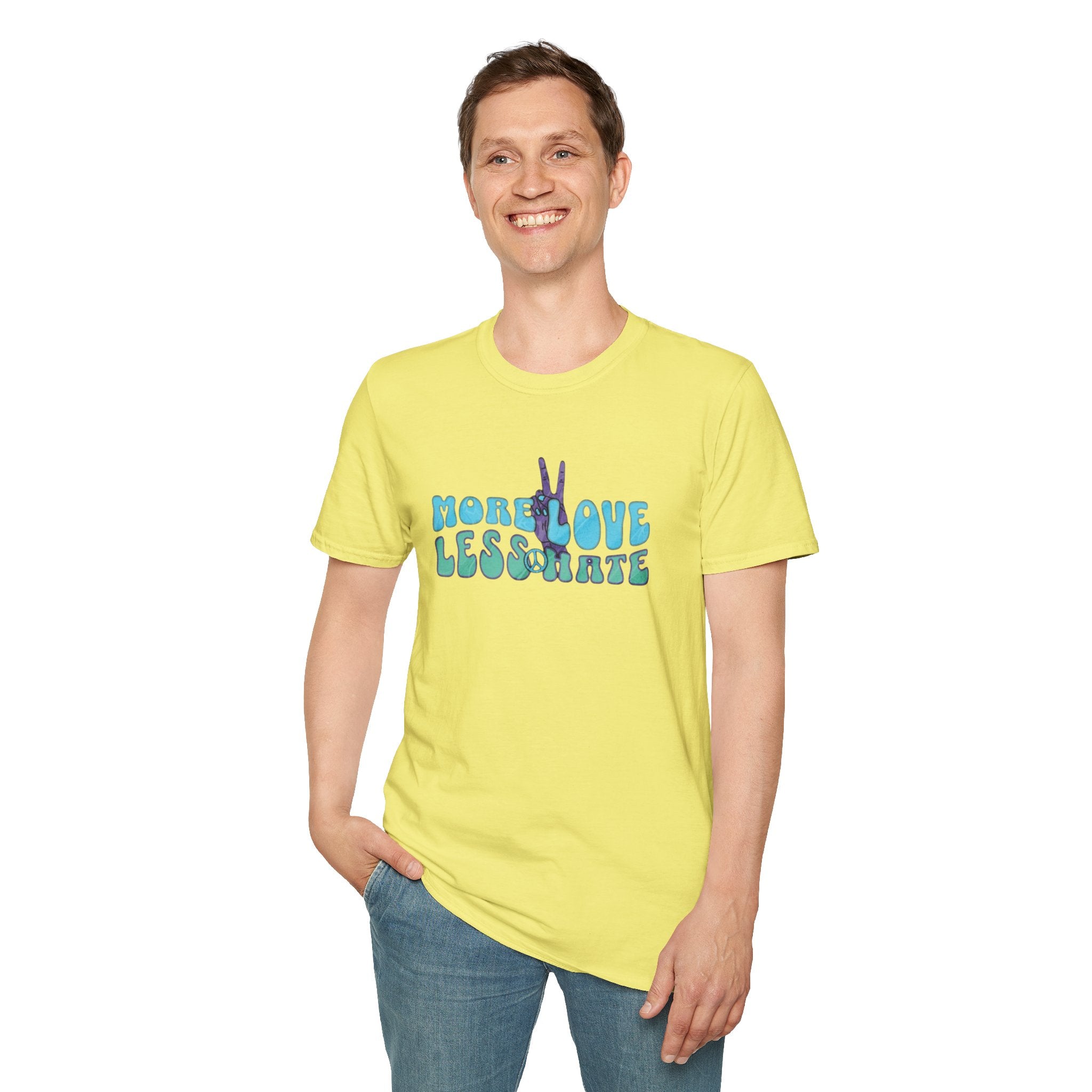 More Love Less Hate Unisex Softstyle T-Shirt