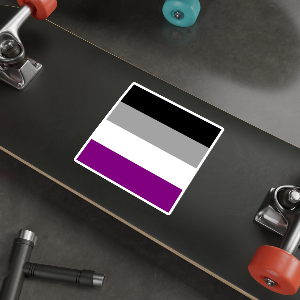 Die-Cut Stickers - Asexual Pride Flag