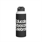Teaching While Queer Stainless Steel Water Bottle - Perfect for Educators and Allies - EqualiTees.Me