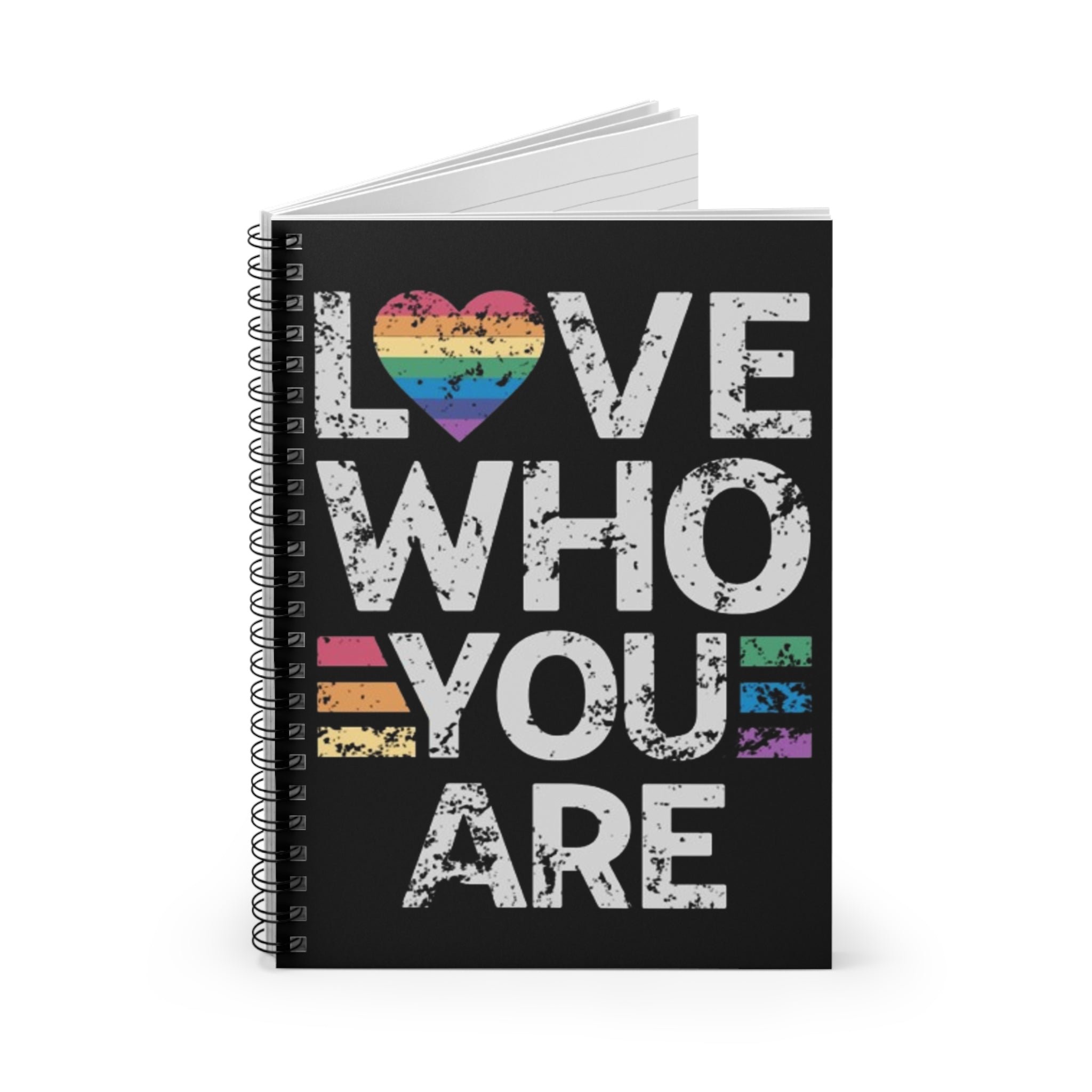 LGBTQ+ Pride Spiral Notebook - Love Who You Are