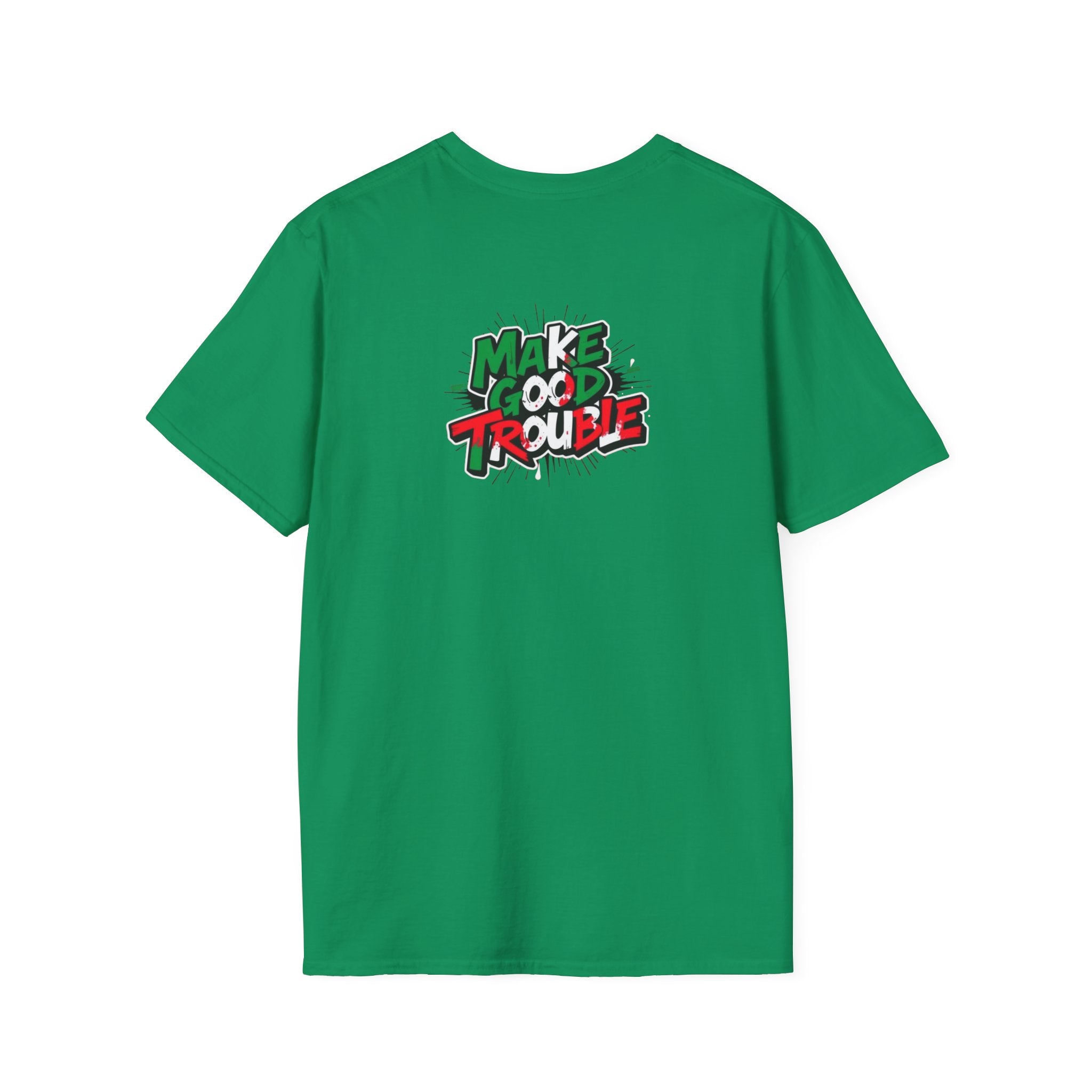 Make Good Trouble Unisex Softstyle T-Shirt | Fun Graphic Tee for Activists & Trendsetters
