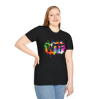 WTF Color Splash T-Shirt — Bold Rainbow Graphic Tee