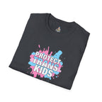Protect Trans Kids Unisex Softstyle T-Shirt - Supportive LGBTQ+ Apparel