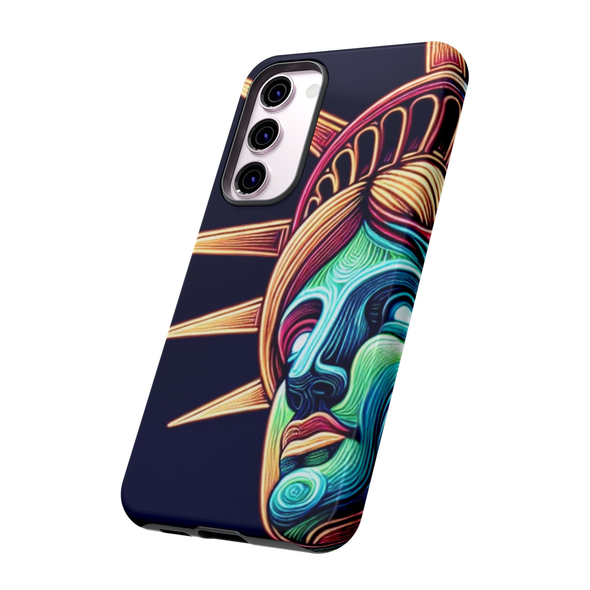 Statue of Liberty Neon Glowing Art Tough Case for Android & iPhone