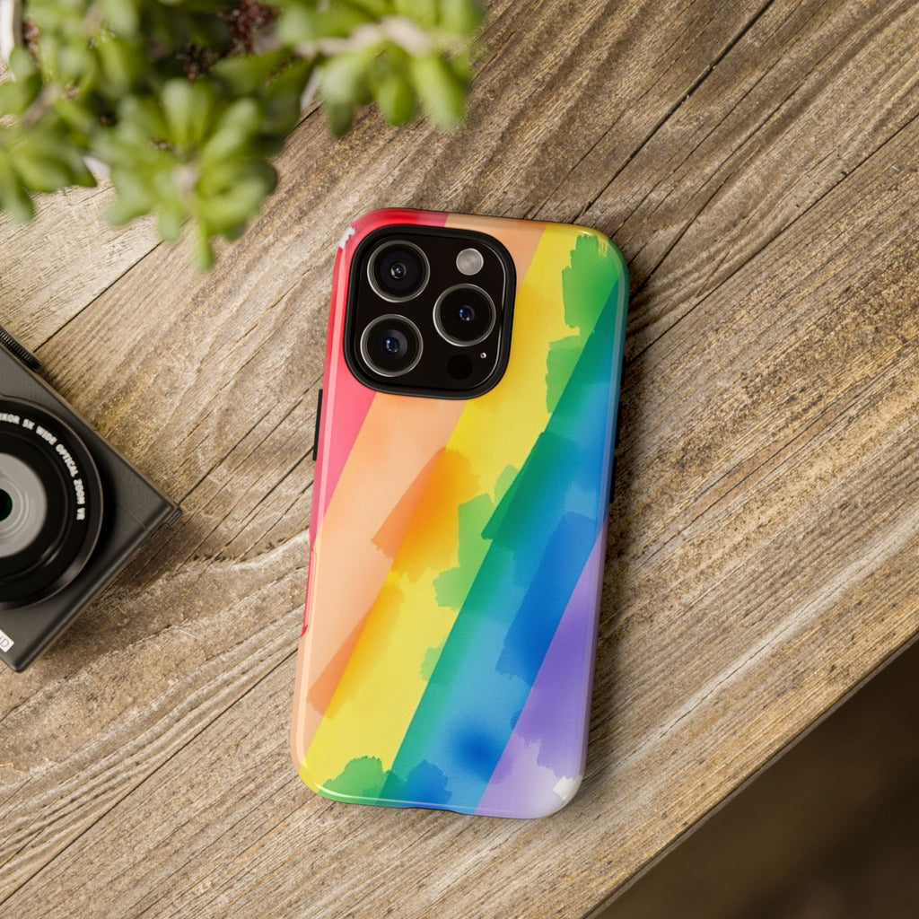 Rainbow Watercolor Art Tough Cases For Android & iPhone