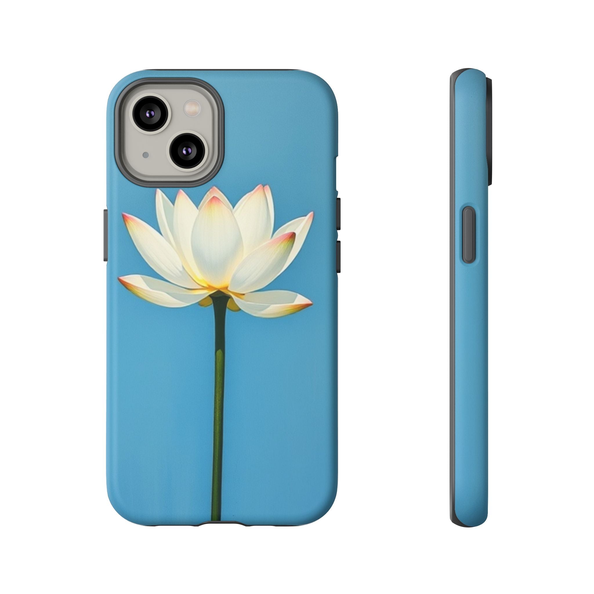 Open White Peace Lily Design Tough Case For Android & iPhone