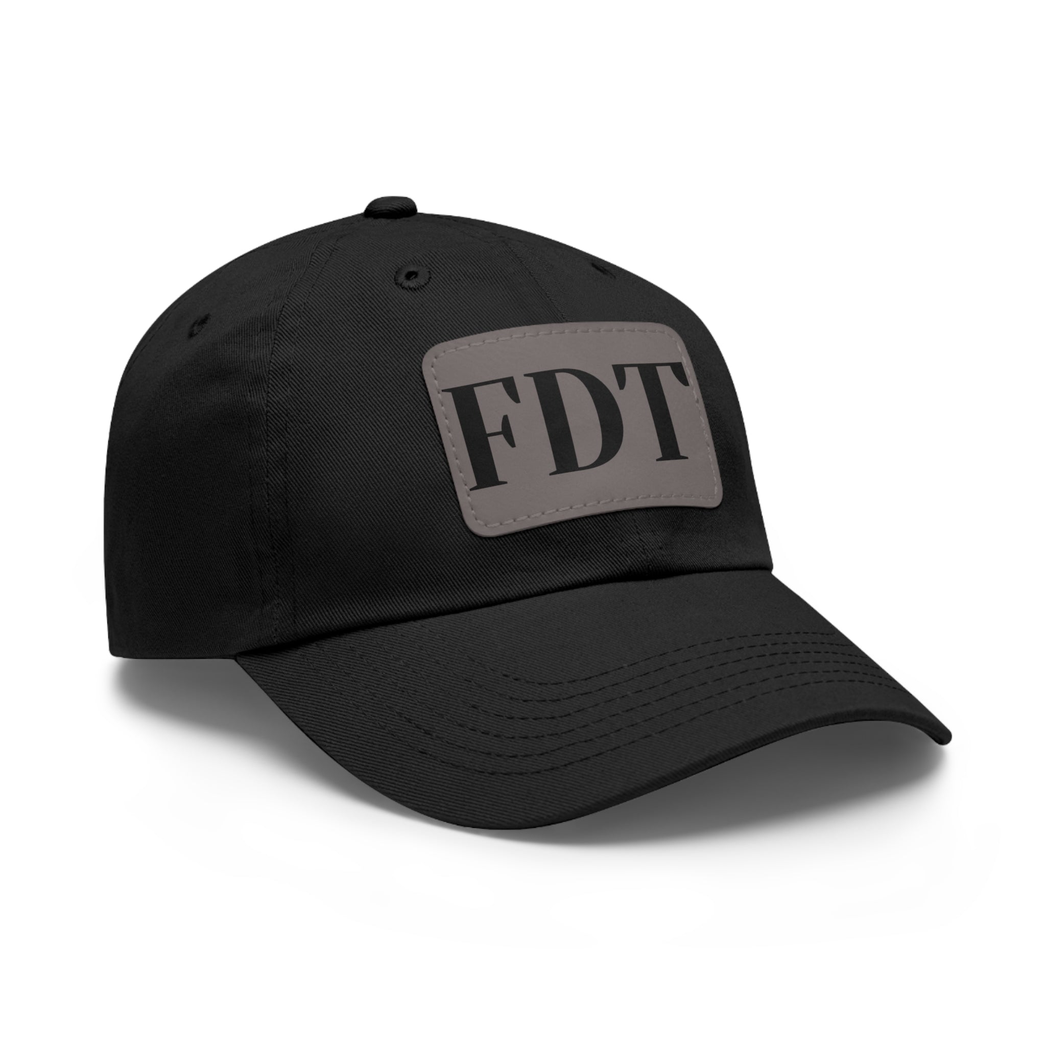 Stylish Dad Hat with FDT Leather Patch - Casual Sun Protection for Dads