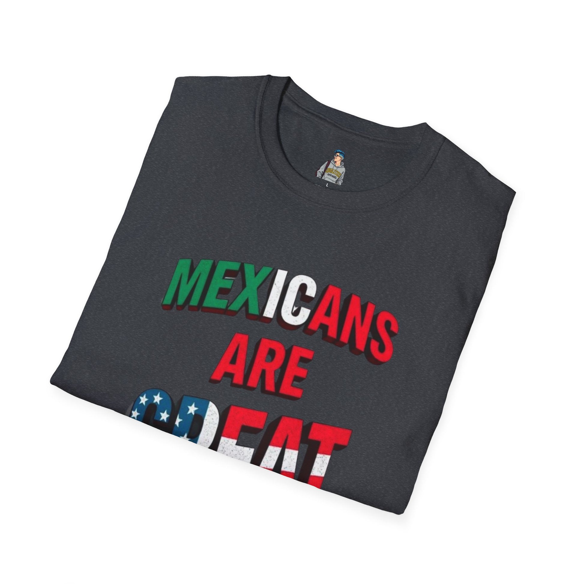Unisex Softstyle T-Shirt - Mexicans Are Great Americans | Bilingual Pride Tee