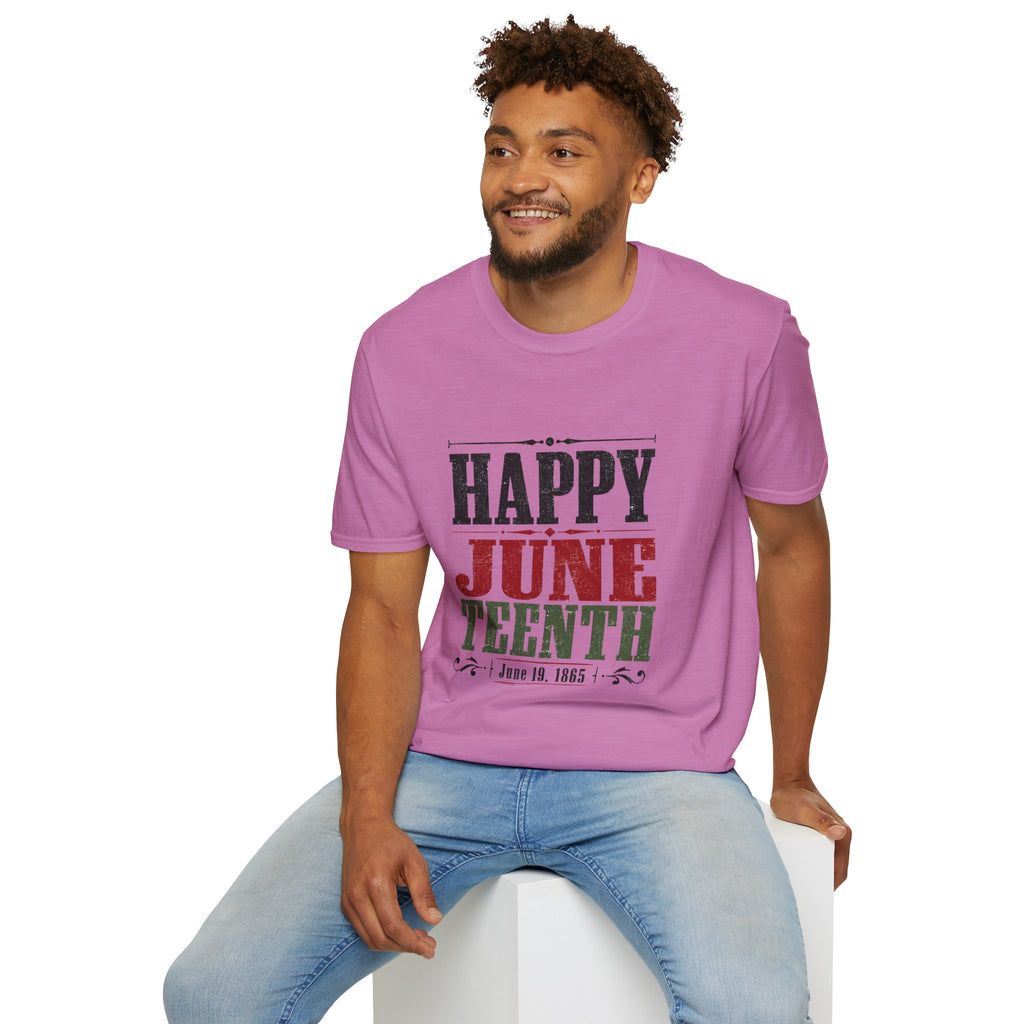 Juneteenth T-Shirt — "Happy Juneteenth" Celebration Tee