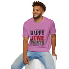 Juneteenth T-Shirt — "Happy Juneteenth" Celebration Tee