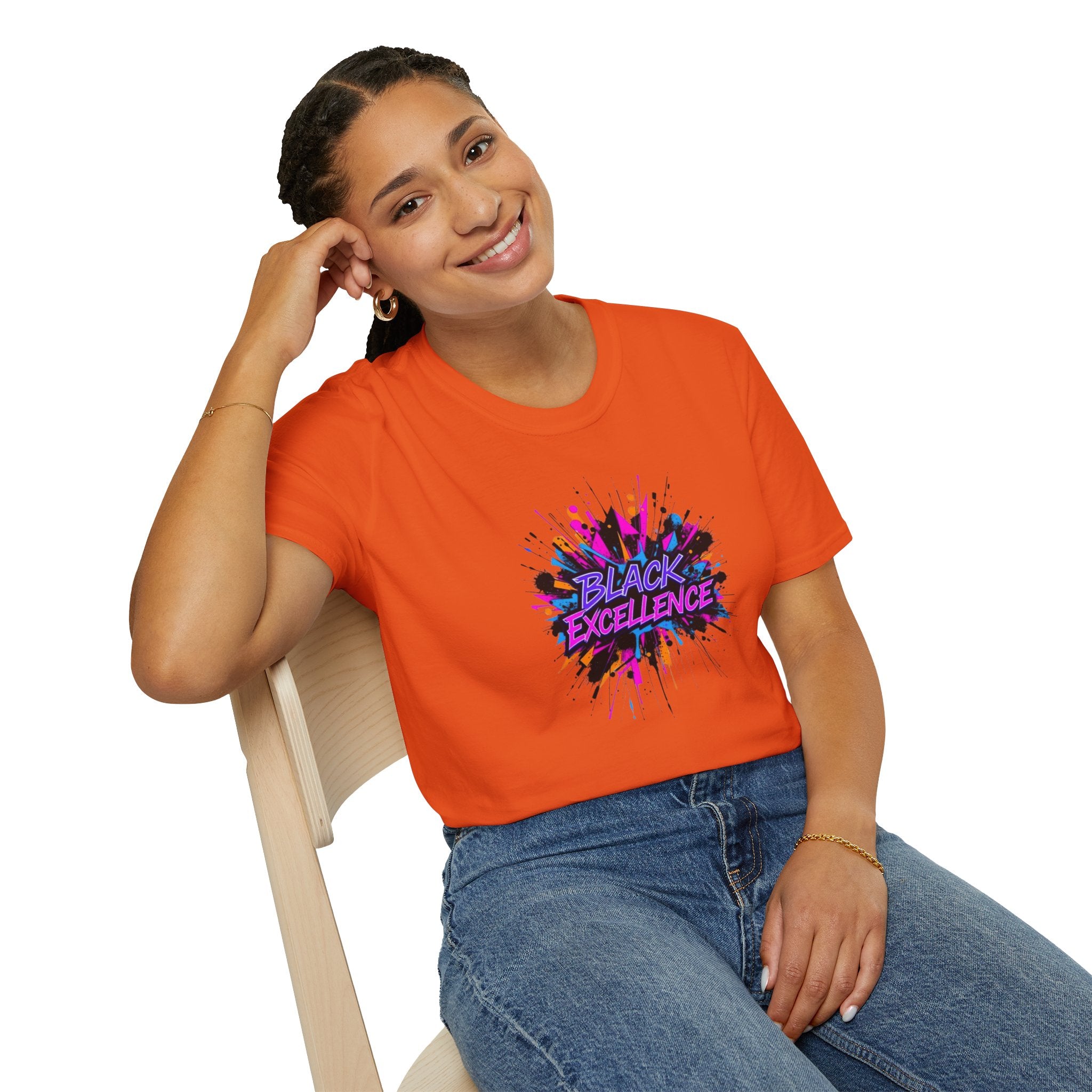 Unisex Softstyle T-Shirt - Black Excellence Graphic Tee