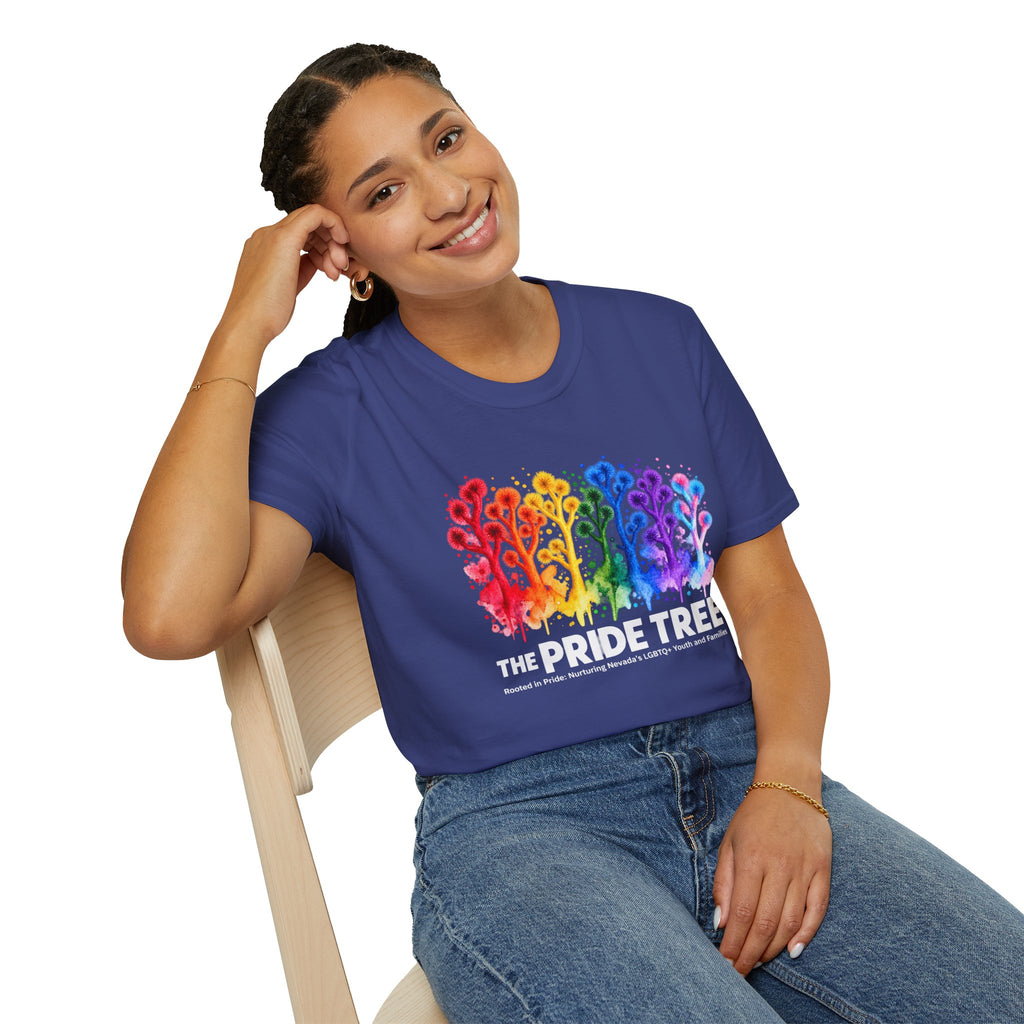 Pride Tree Las Vegas White Text T-shirt