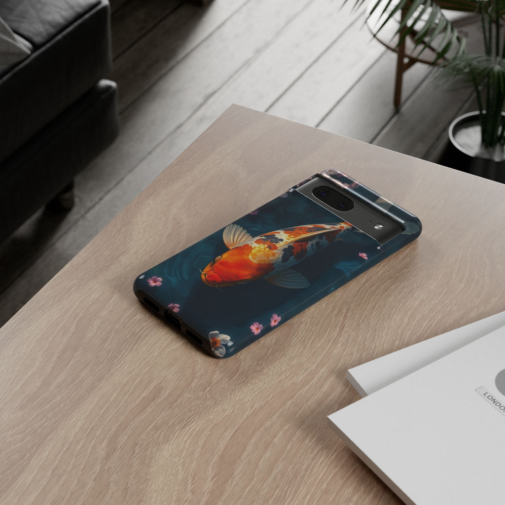 Peaceful Koi Cherry Blossom Tough Cases For Android & iPhone