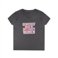 Democracy Dies Without Women V-Neck T-Shirt