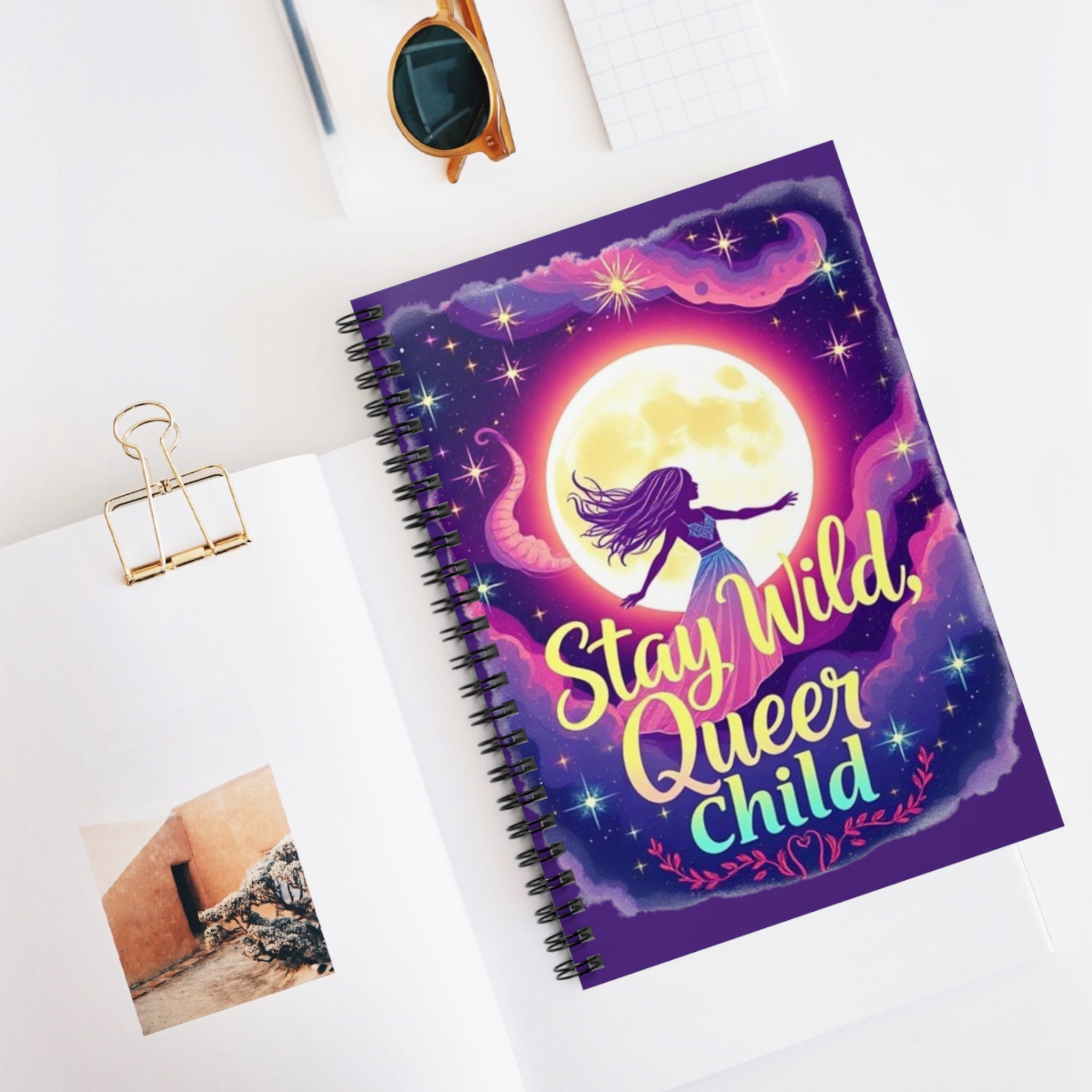 Stay Wild, Queer Child Spiral Notebook - Inspirational Journal for Creative Minds