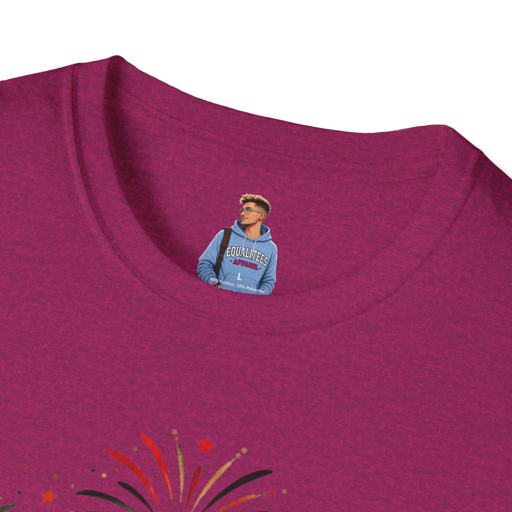 Juneteenth T-Shirt - "Happy Juneteenth" Fireworks Celebration Tee