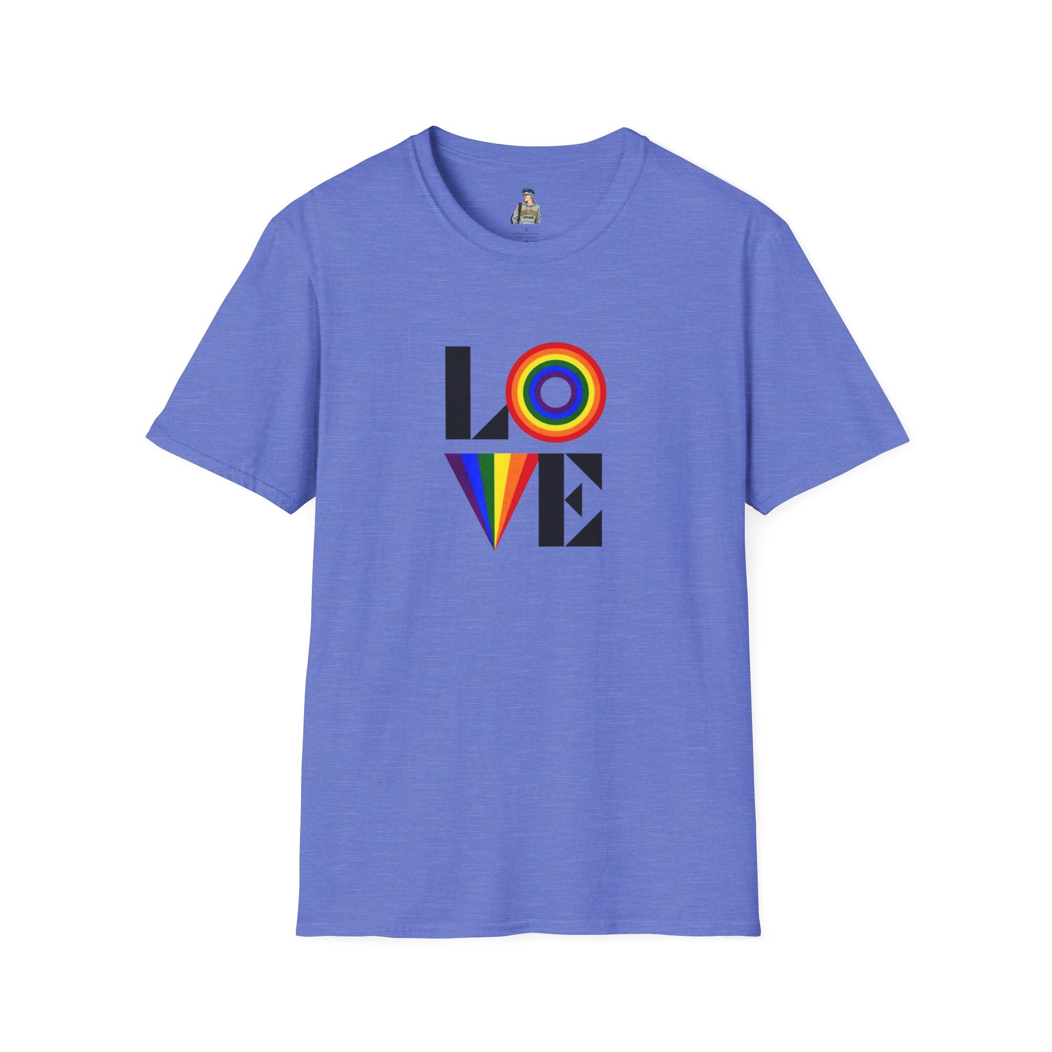Vibrant LOVE Design for Pride Unisex Softstyle T-Shirt