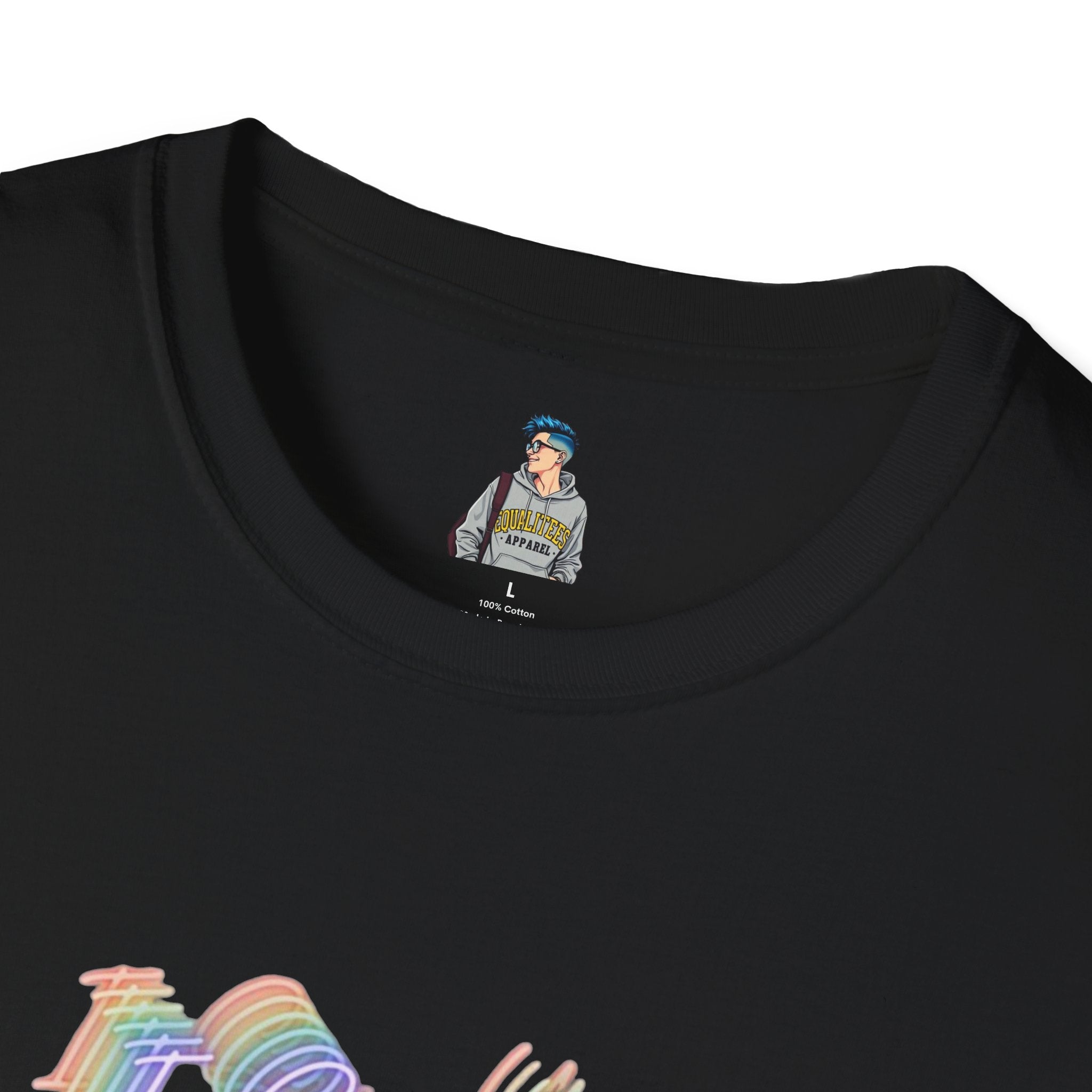 I See You Unisex Softstyle T-Shirt - Colorful Wave Design for LGBTQ+ Visibility