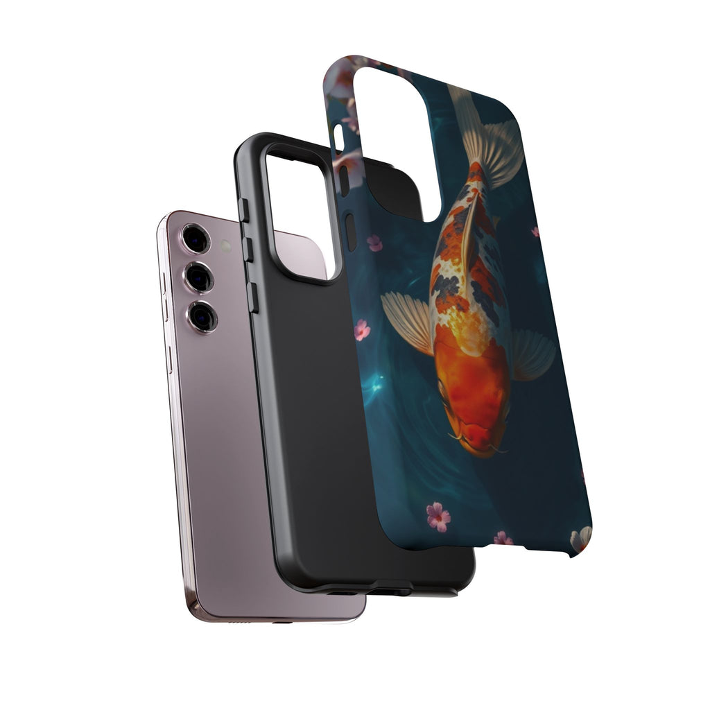 Peaceful Koi Cherry Blossom Tough Cases For Android & iPhone