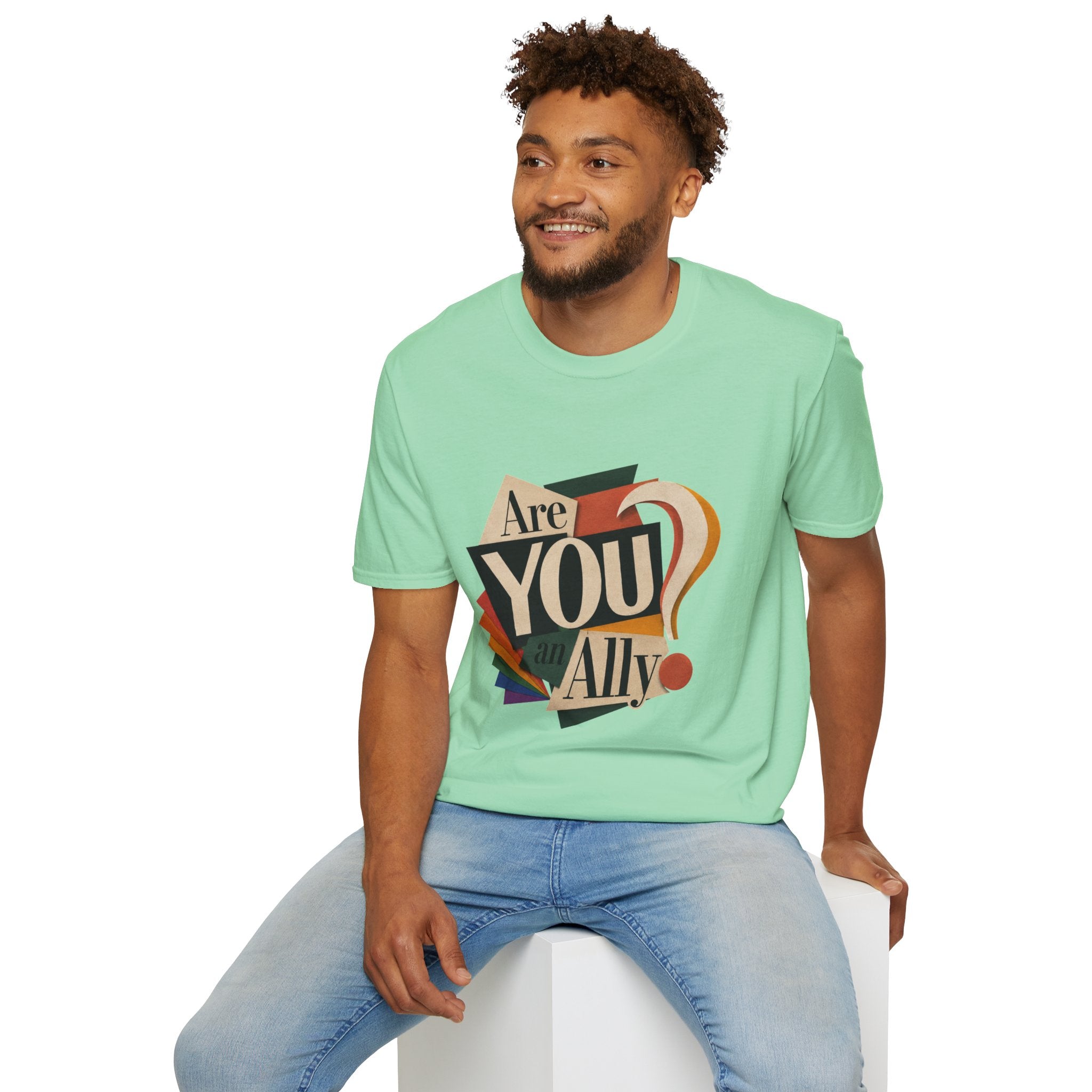 Are You An Ally? T-Shirt — Vintage Pride Ally Tee