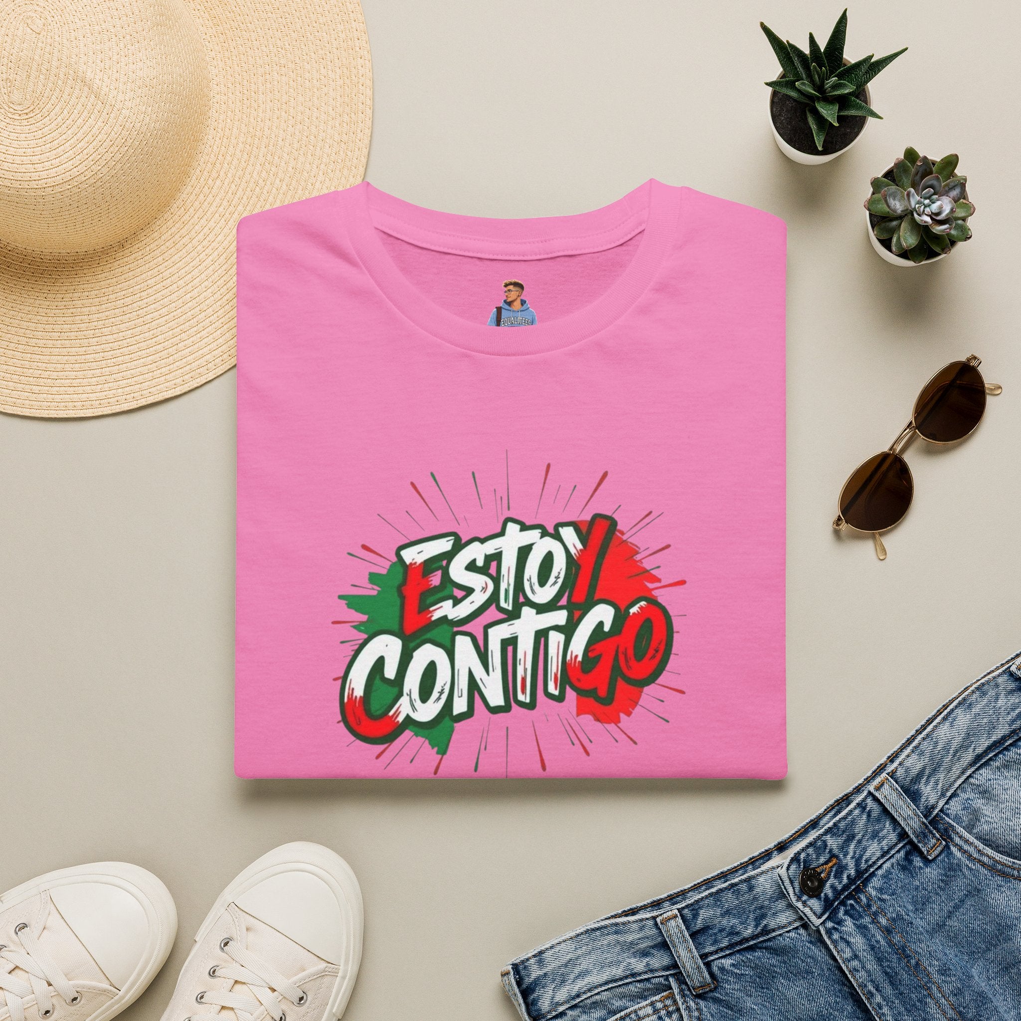 Immigrants Make America Great T-Shirt Estoy Contigo (I Am With You) Unisex Softstyle T-Shirt Classic Protest Tee