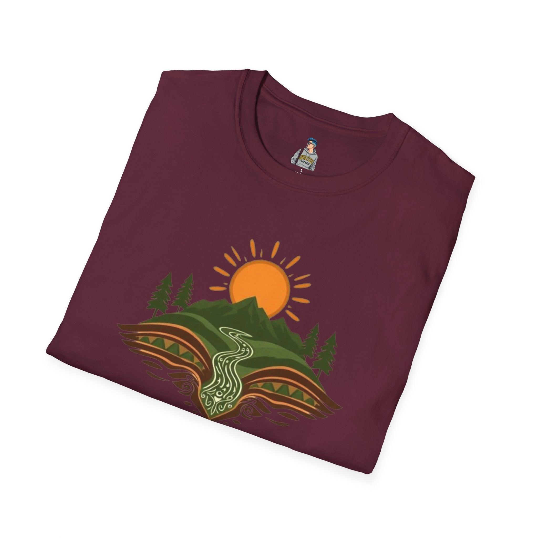 Mountain Scene Unisex Softstyle T-shirt
