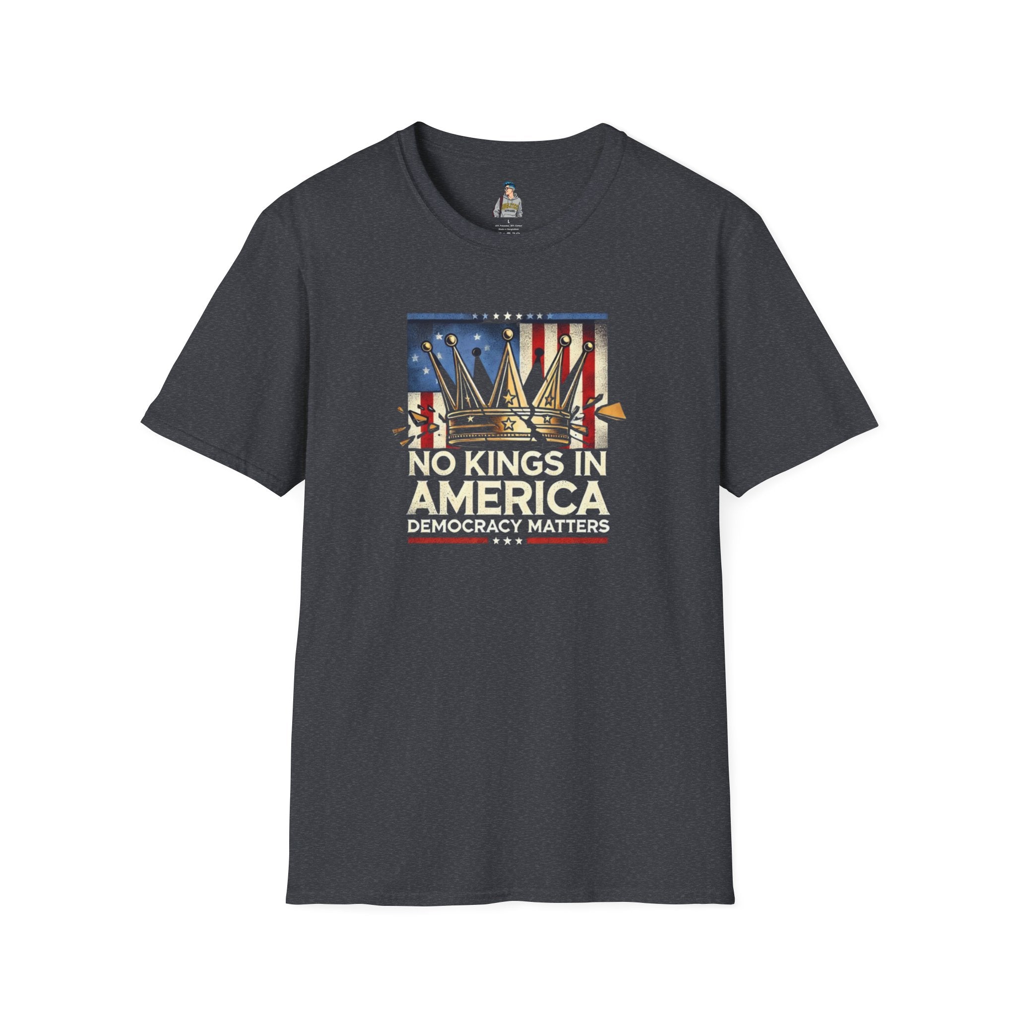 No Kings in America-Democracy Matters  Unisex Softstyle T-Shirt