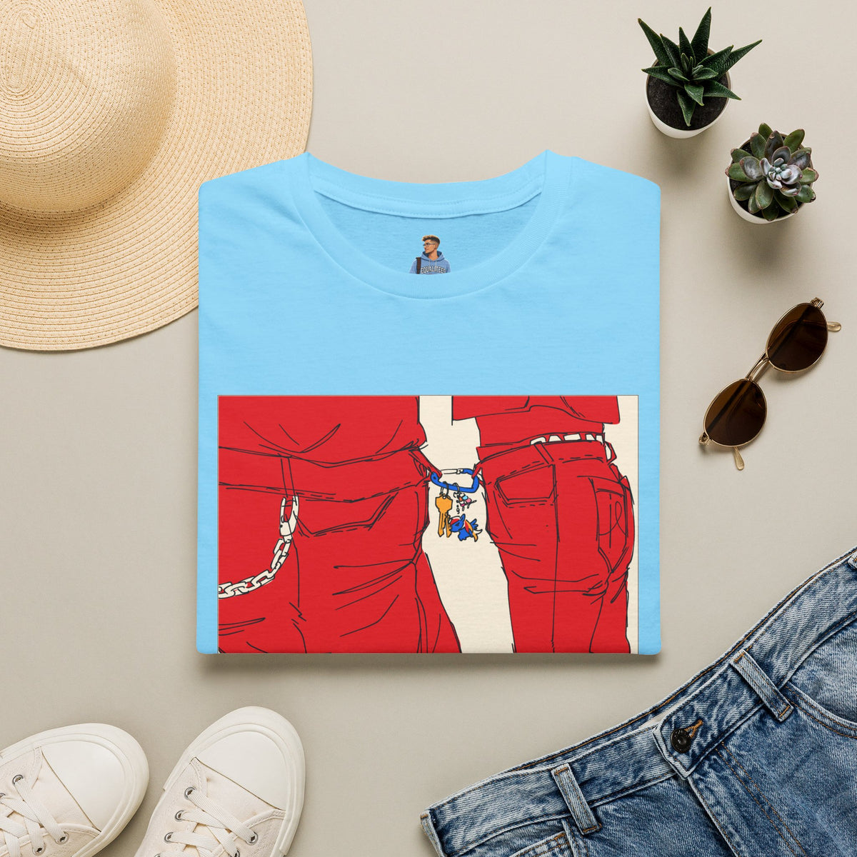 Red Jeans by Audrey Pride Tree Las Vegas T-Shirt