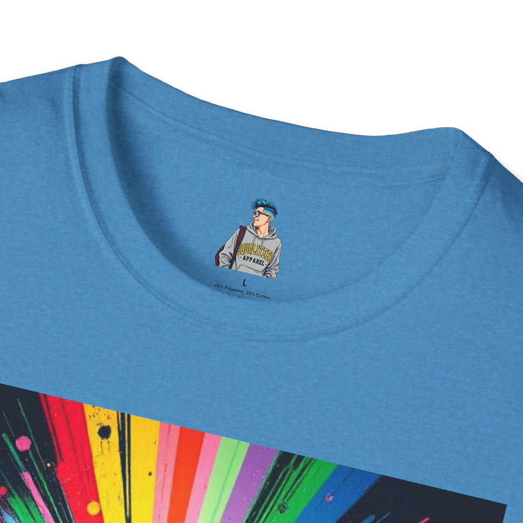 Unisex Softstyle T-Shirt - 'Queer People Belong Everywhere' Pride Graphic Tee