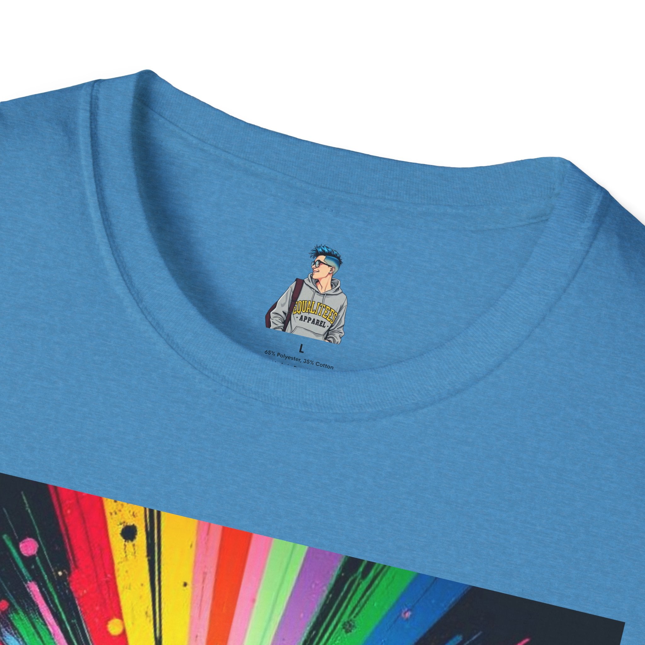 Unisex Softstyle T-Shirt - 'Queer People Belong Everywhere' Pride Graphic Tee