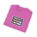 "Protect Trans Kids" Unisex Softstyle T-Shirt - Empowerment & Pride Apparel