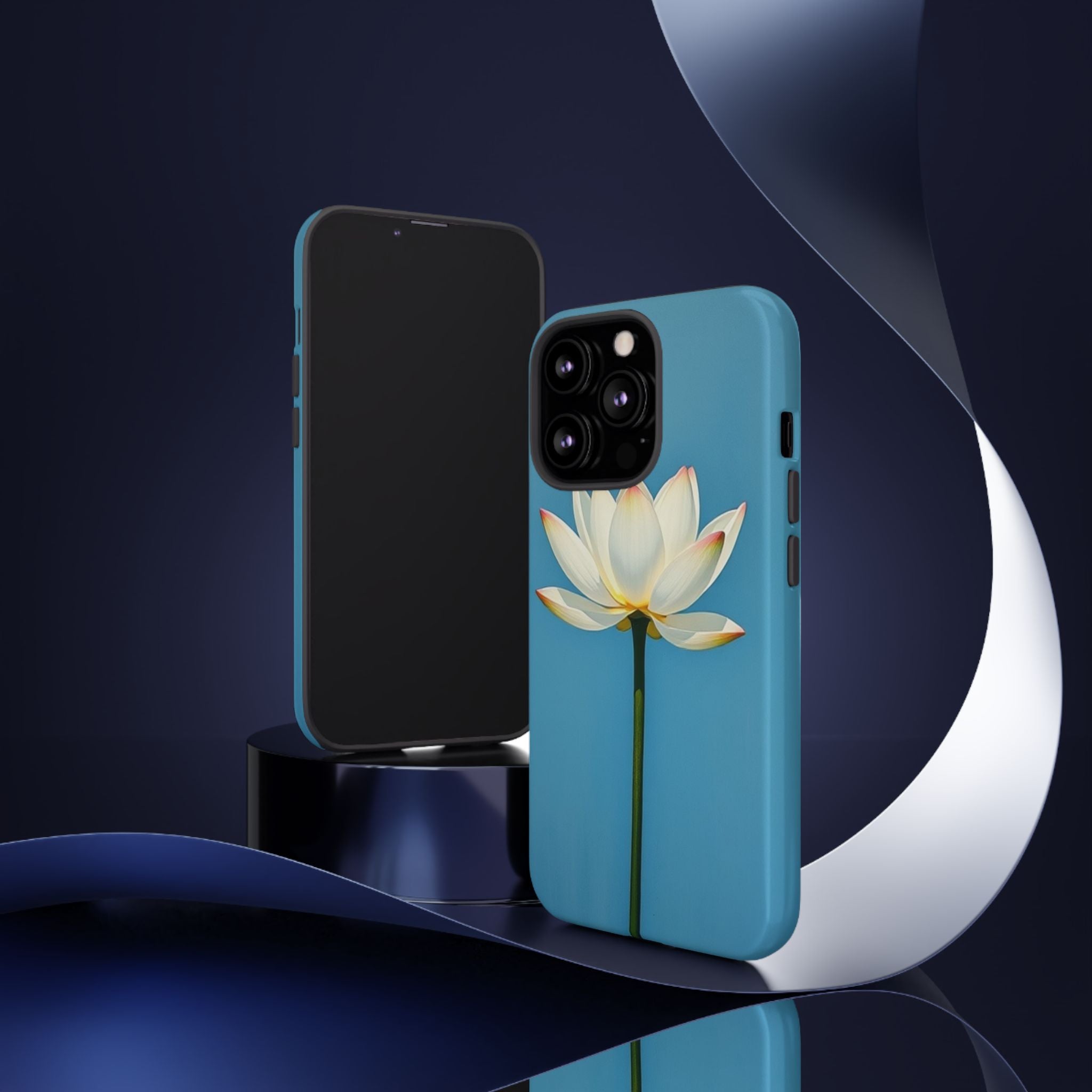 Open White Peace Lily Design Tough Case For Android & iPhone