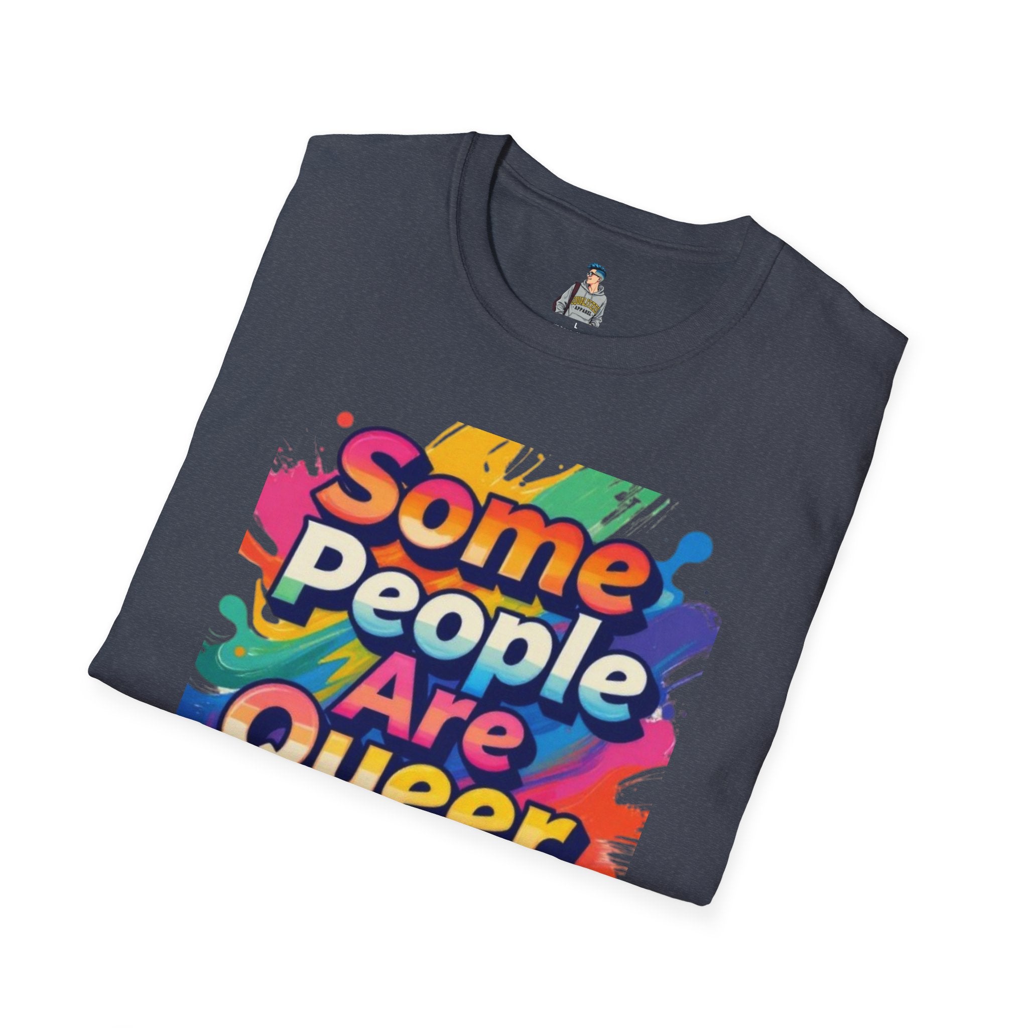 Some People Are Queer T-Shirt Rainbow Graphic