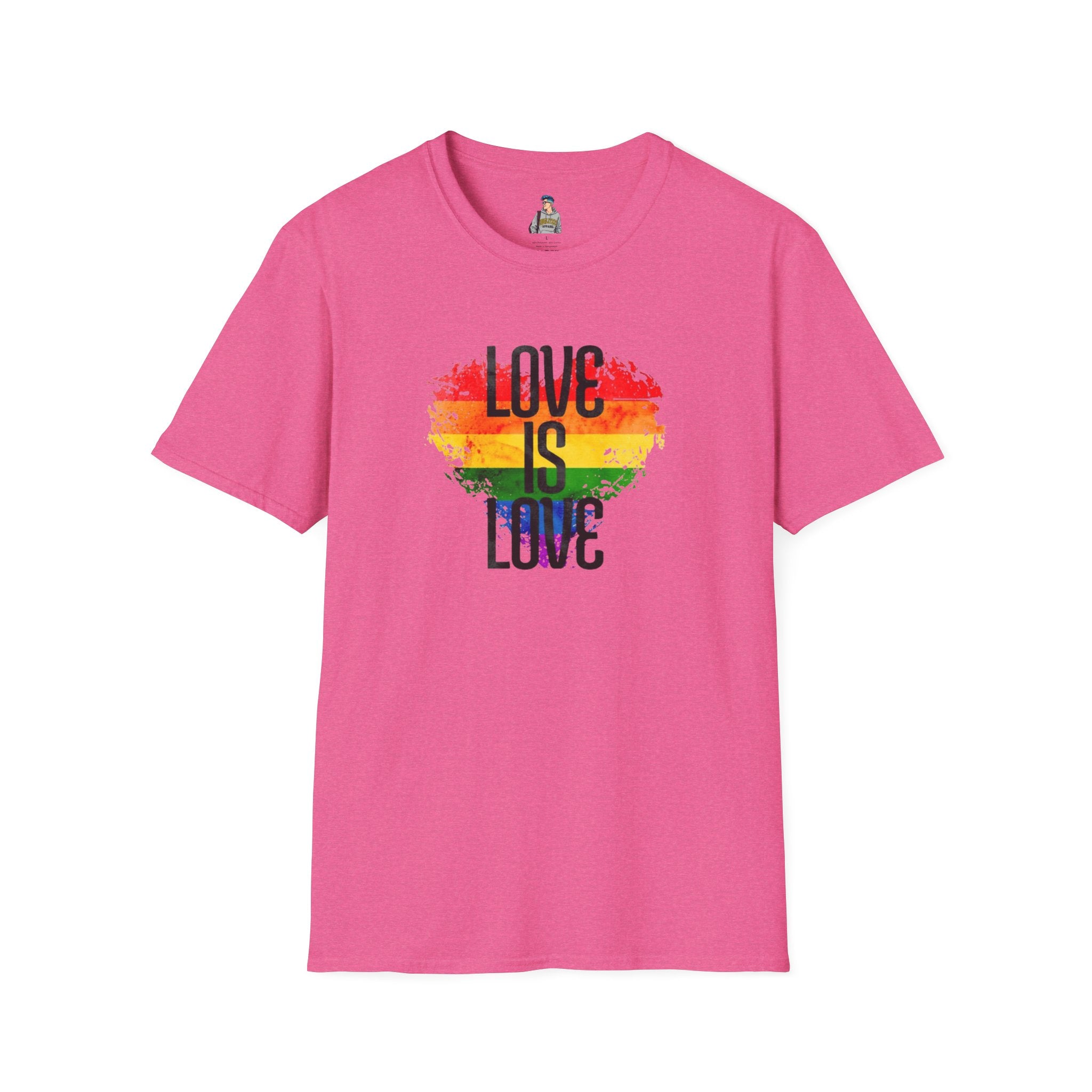 Pride Love Is Love Unisex Softstyle T-Shirt - EqualiTees.Me