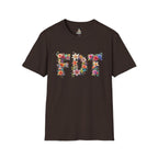FDT Floral Letter Tee — Bold Floral Typography T-Shirt