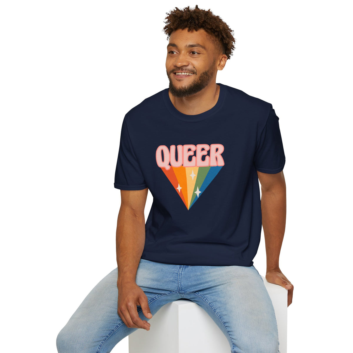Queer Rainbow Sparkle Pride Tree Las Vegas T-Shirt