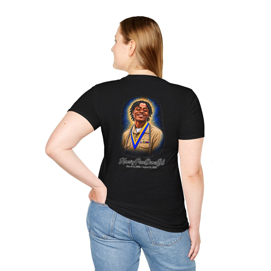 Portrait Front and Back - In Memory of Pierre Damas Bel T-Shirt
