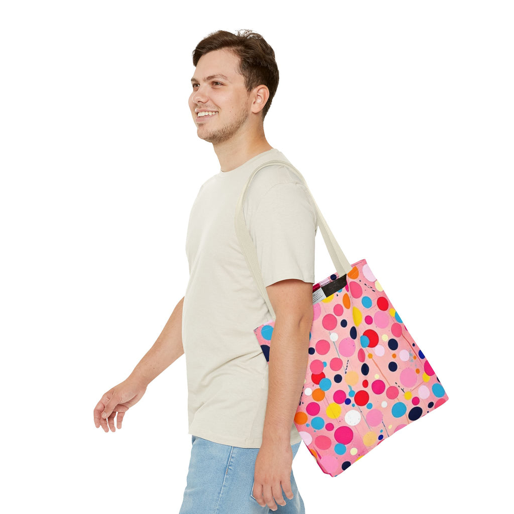 Dots and Drips over Pink Design - Tote Bag