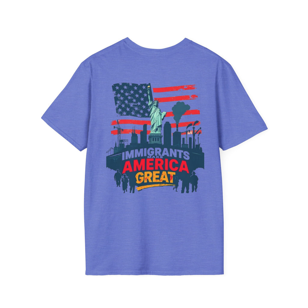 Immigrants Make America Great T-Shirt Estoy Contigo (I Am With You) Unisex Softstyle T-Shirt Classic Protest Tee